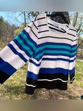 PL NWOT Alfred Dunner Classic Summer Cotton Tunic Blouse